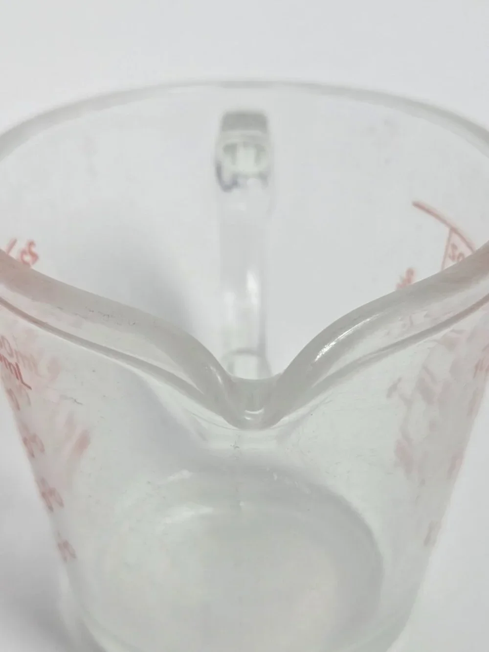 Vintage Pyrex Glass Liquid 1 Cup Measuring Cup Red Lettering 